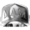 MAGA HAT Trump Shaped 2 Oz Silver Medal 2025