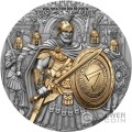 LEONIDAS I Legendary Warriors 2 Oz Серебро Монета 5$ Ниуэ 2025