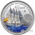 JUAN SEBASTIÁN DE ELCANO Princess Leonor Moneda Plata 40€ Euro Spain 2025
