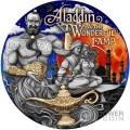 ALADDIN AND THE WONDERFUL LAMP Fabulous Stories 2 Oz Moneda Plata 5$ Niue 2025