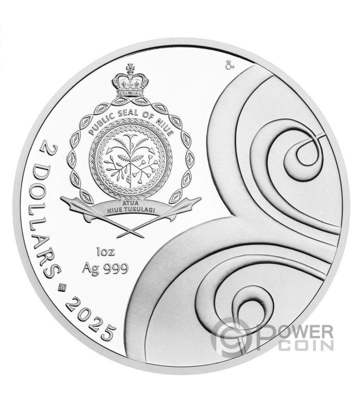 FOUR-LEAF CLOVER Crystal Coin 1 Oz Silver Coin 2$ Niue 2025