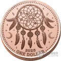 DREAMCATCHER Native American Myth Acchiappasogni 5 Oz Moneta Rame 1$ USA 2025