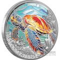 GREEN SEA TURTLE Зеленая Морская Черепаха 2 Oz Серебро Монета 5$ Ниуэ 2025