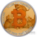 CRYPTOKITTEN Bitcoin 1 Oz Серебро Монета 2$ Ниуэ 2024