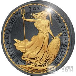 2017 1 Oz Silver £2 BRITANNIA AT SUNSET Coin.