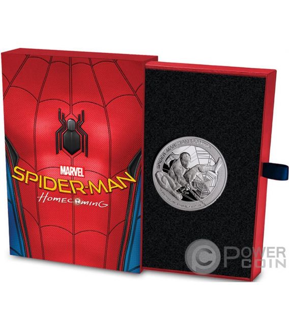 Homecoming 1 oz Silver PROOF 2017 Cook Islands Marvel Spider Man 