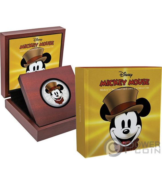 CHRISTMAS CAROL SILVER COIN DISNEY MICKEY THROUGH THE AGES 1 OZ 8TH COIN 
