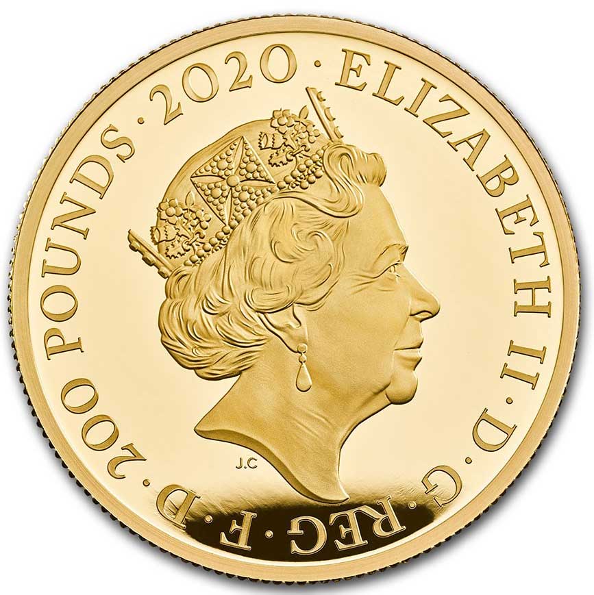 1UK 24k Gold Plated Metal Coin The Queen of The England Gold Coin Metal Crafts