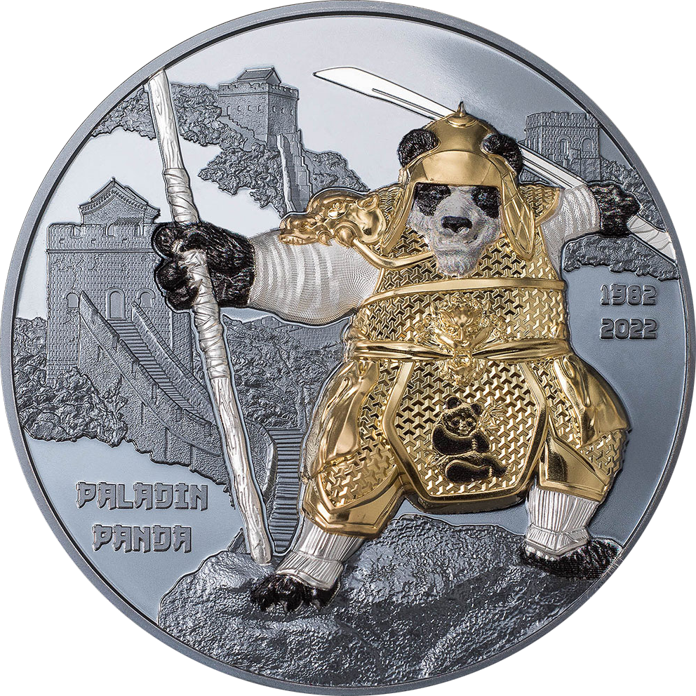 paladin panda 3 oz silver coin