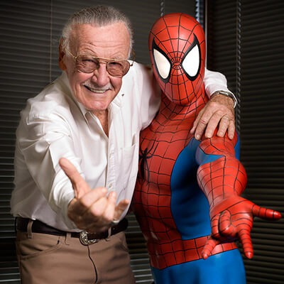 Stan Lee and Spiderman