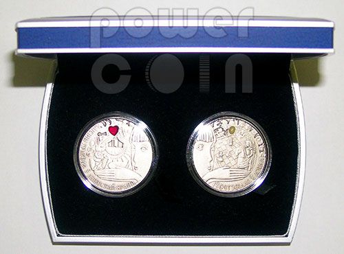 3 Rot Telefon Box Silber/Gold Commemoratives & 50p Münze Display Case/Ständer 