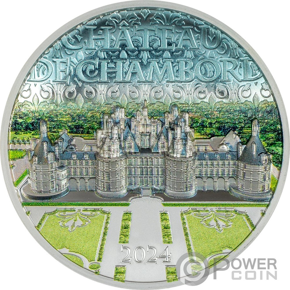 CHATEAU DE CHAMBORD 2 Oz Silver Coin 10$ Cook Islands 2024