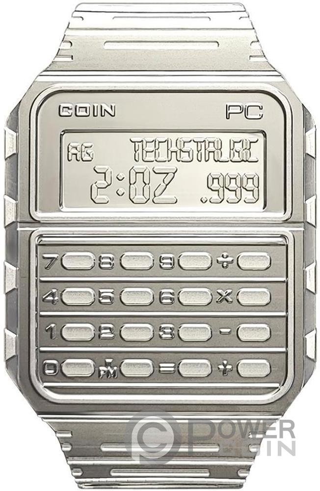DATABANK WATCH TechStalgic 2 Oz Silver Coin 2$ Niue 2024