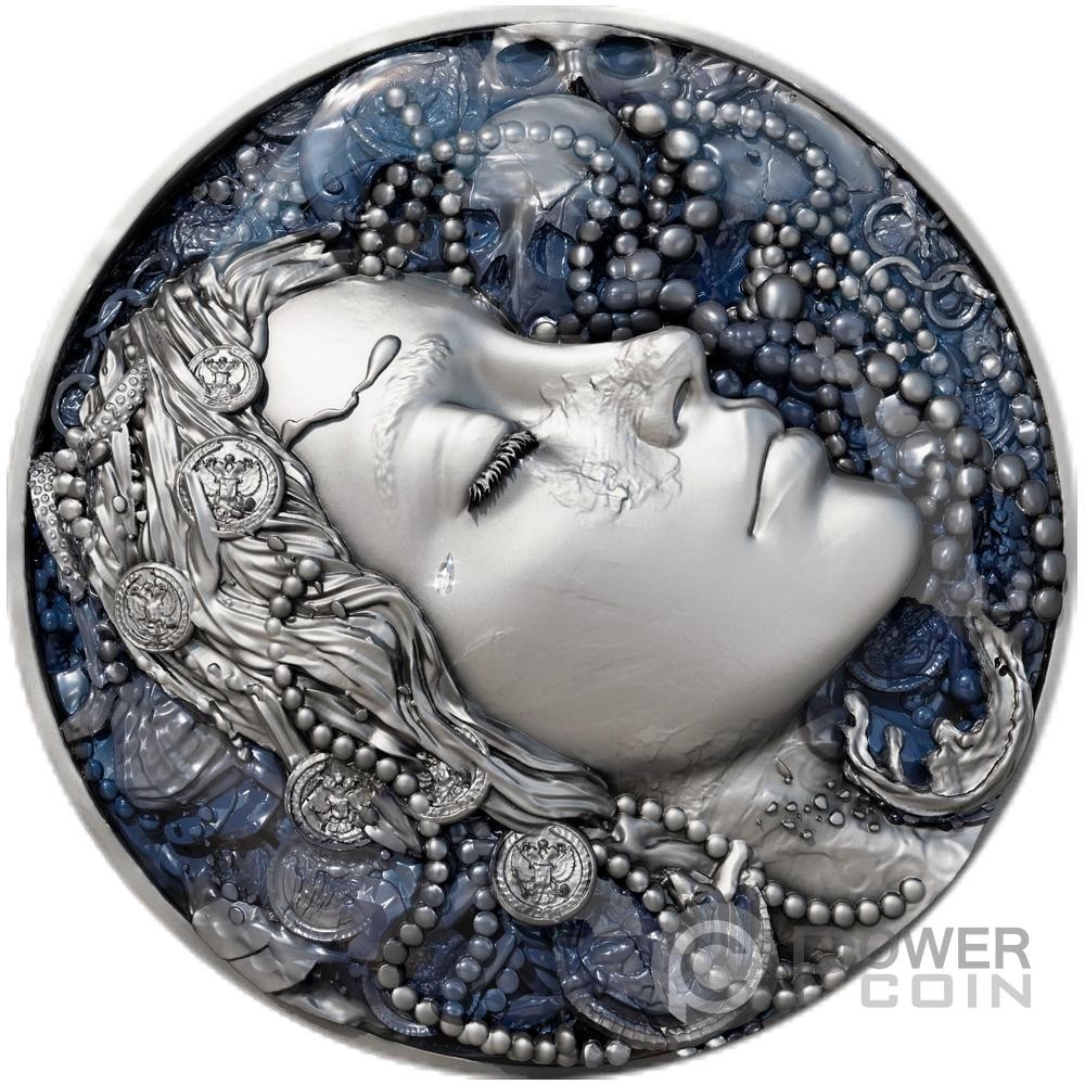 ATLANTIS Forgotten Civilization Antique 2Oz Silver Coin 2000 Fr