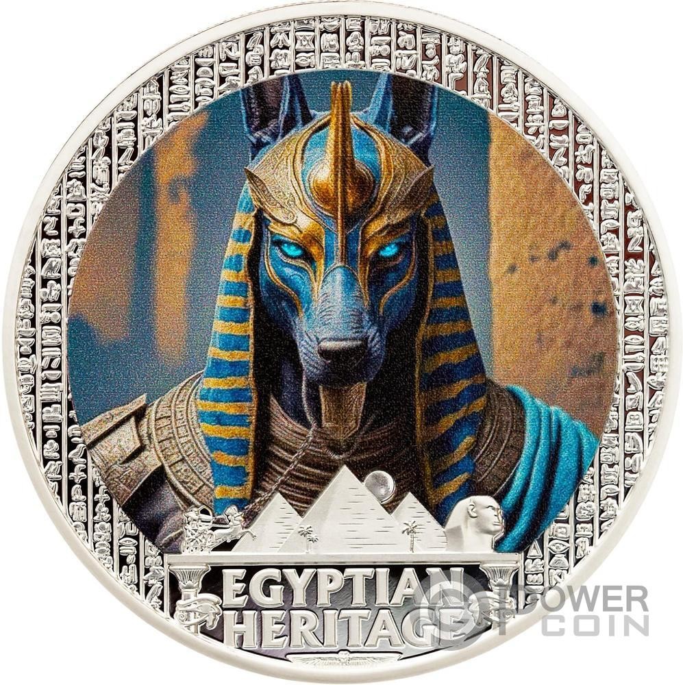ANUBIS Egyptian Heritage 1 Oz Silber Münze 10$ Liberia 2025