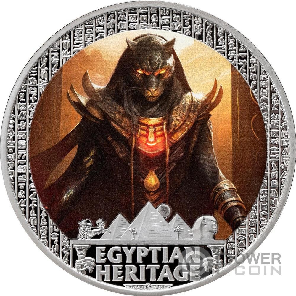 SEKHMET Egyptian Heritage 1 Oz Silber Münze 10$ Liberia 2025