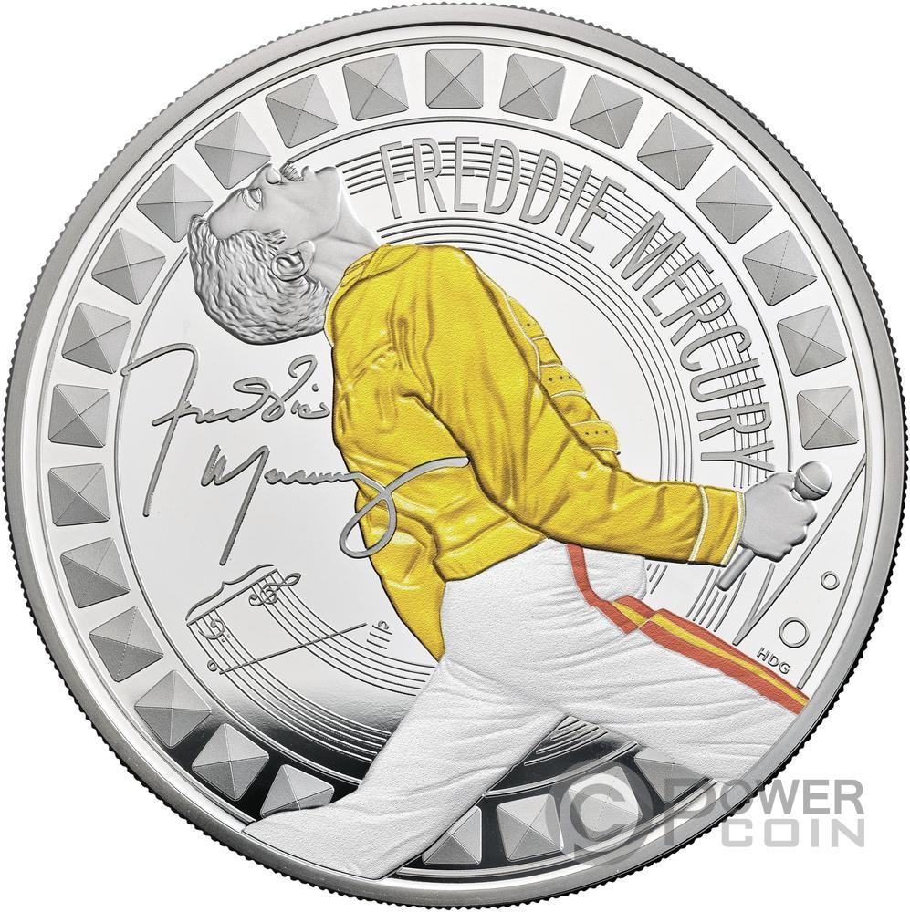 FREDDIE MERCURY Legends Of Music 10 Oz Silver Coin 10 Pounds