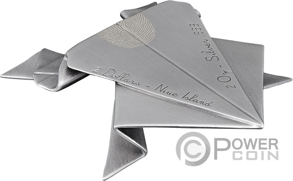PAPER FROG Folded Dreams 2 Oz Silver Coin 2$ Niue 2026