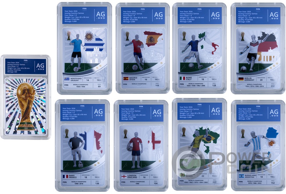 FIFA 26 Coin Cards Blind Box 2x Silver Coin 1$ Samoa 2026