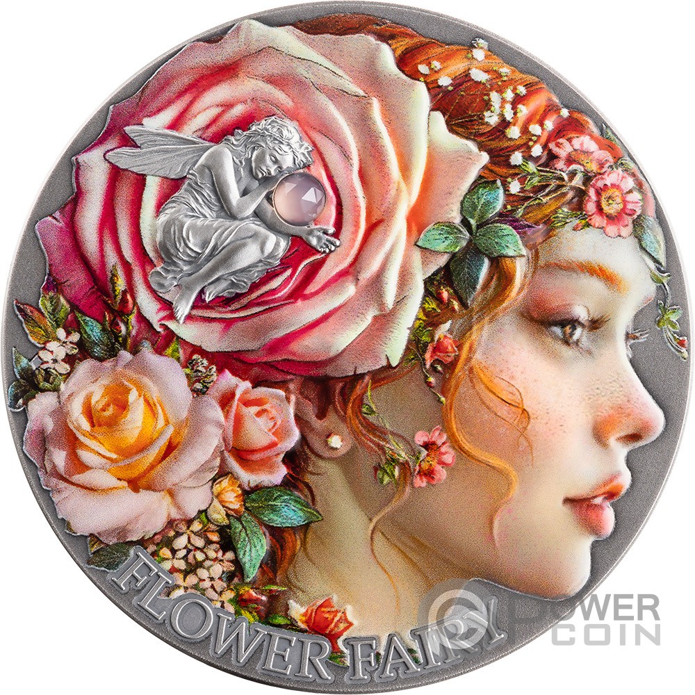 FLOWER FAIRY Nature Spirits 2 Oz Moneta Argento 2000 Francs Cameroon 2026