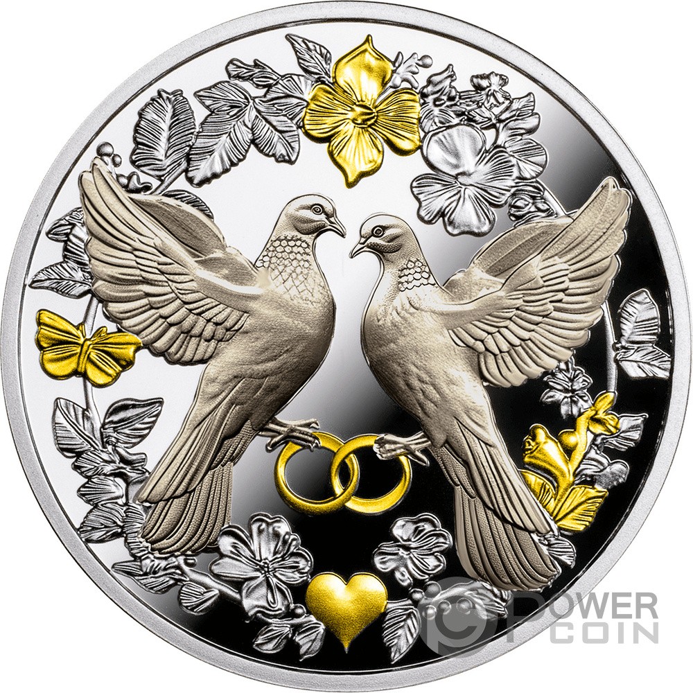 コレクション  Wedding Crownsiiver Coin WEDDING DOVES Love Silver Coin 500 Francs Cameroon 2026 | eBay