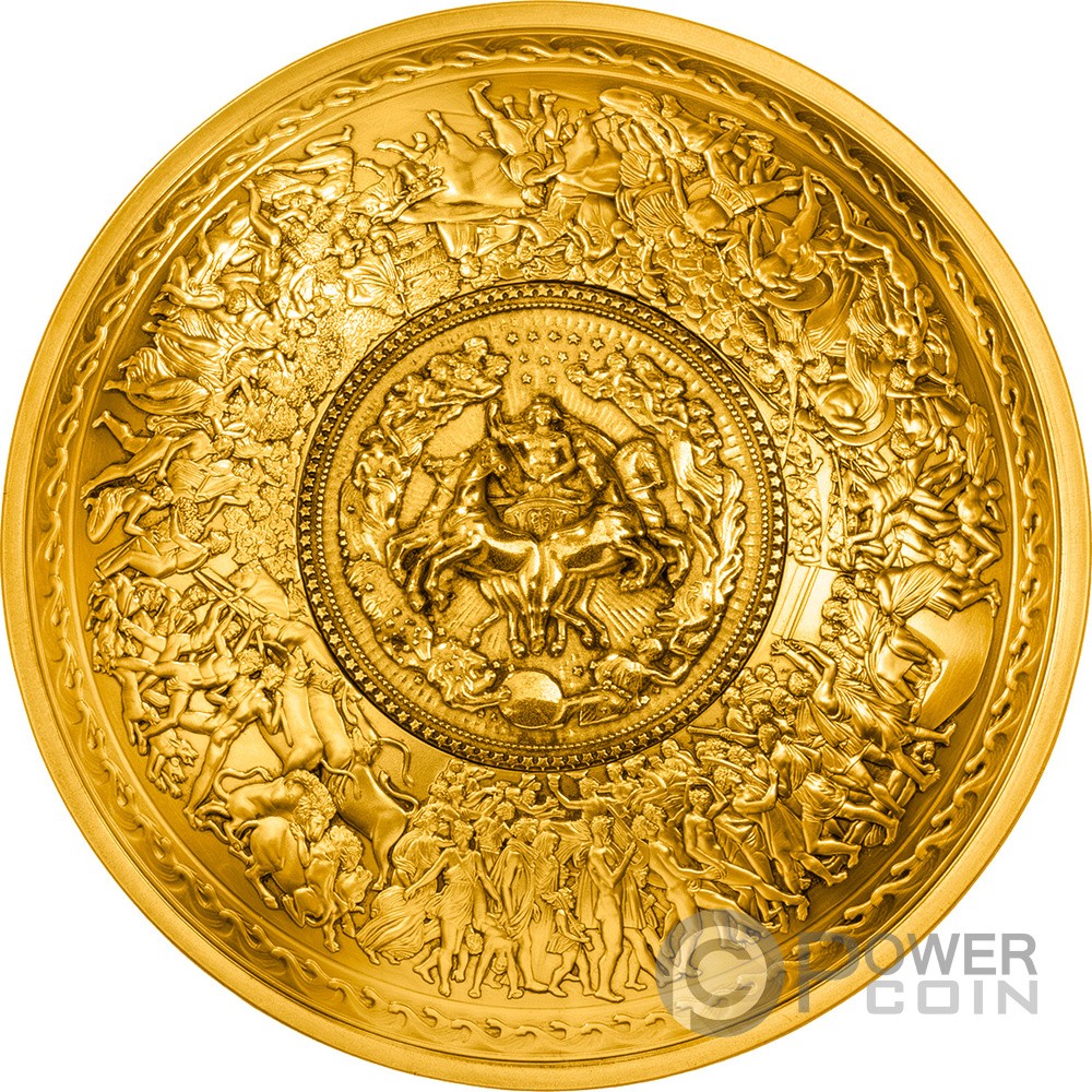 SHIELD OF ACHILLES Epic Artefact 3 Oz Silver Coin 3000 Francs