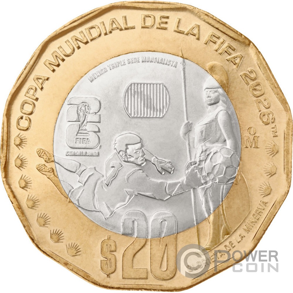 FIFA WORLD CUP 26 Guadalajara Cupronickel Coin 20 Pesos Mexico 2026