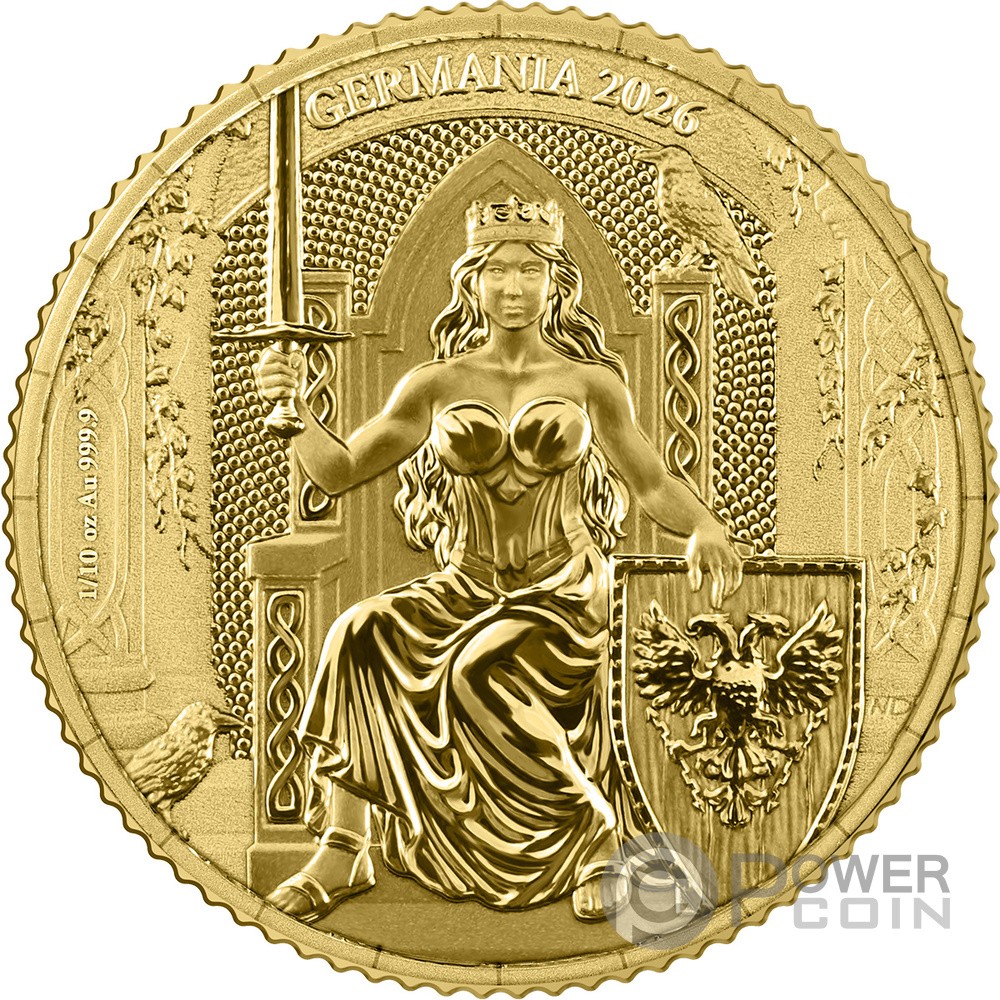 GERMANIA Queen on the Throne 1/10 Oz Gold Münze 20 Mark Germania 2026