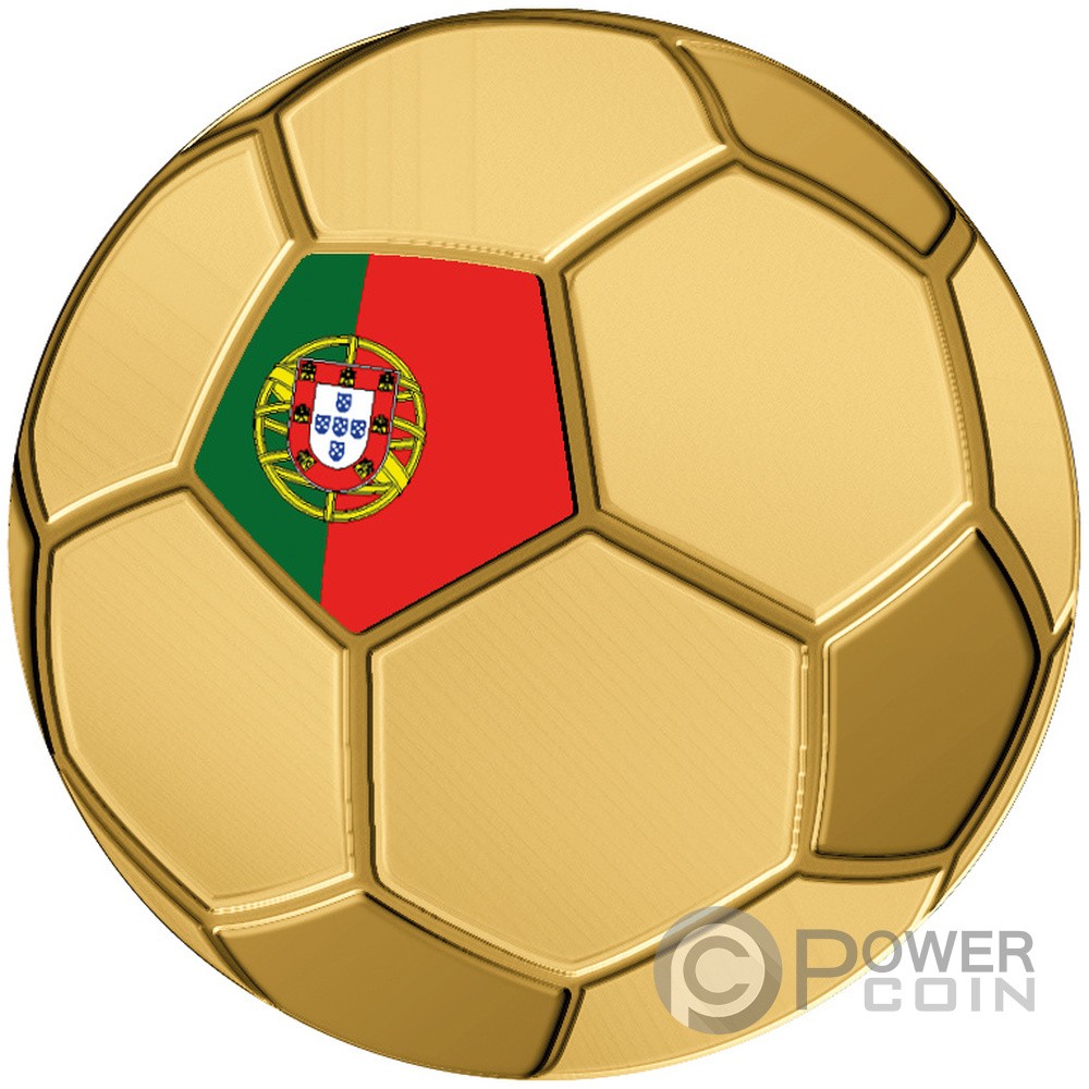 PORTUGAL FOOTBALL Sport Icons 1/1000 Oz Moneta Oro 3000 Francs Chad