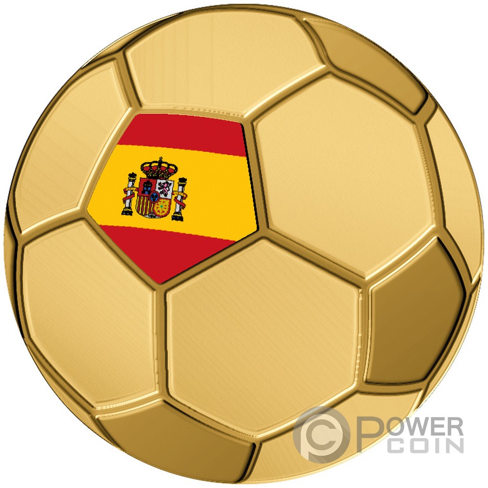 SPAIN FOOTBALL Sport Icons 1/1000 Oz Moneta Oro 3000 Francs Chad