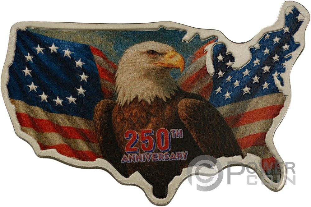 STARS AND STRIPES OF UNITED STATES 250 Anniversaire 1 Oz Monnaie Argent 2$ Solomon Islands 2026