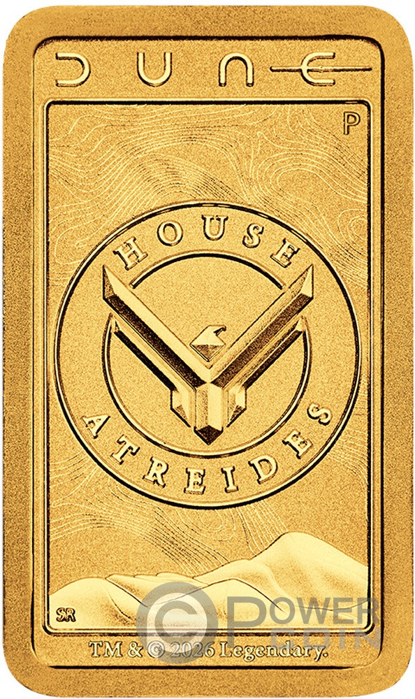 HOUSE ATREIDES Dune 1 g Lingot Or 2026