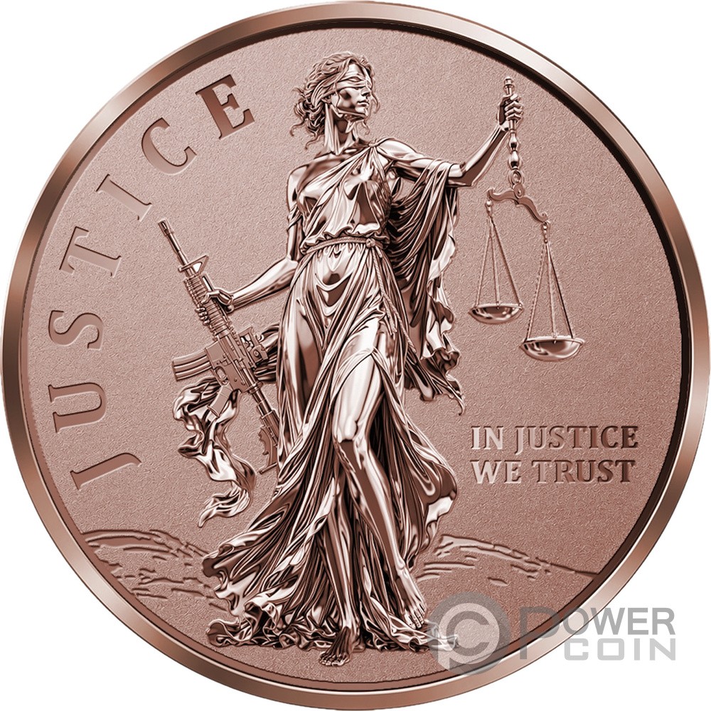 LADY JUSTICE 5 Oz Kupfer Münze 1$ Liberia 2026