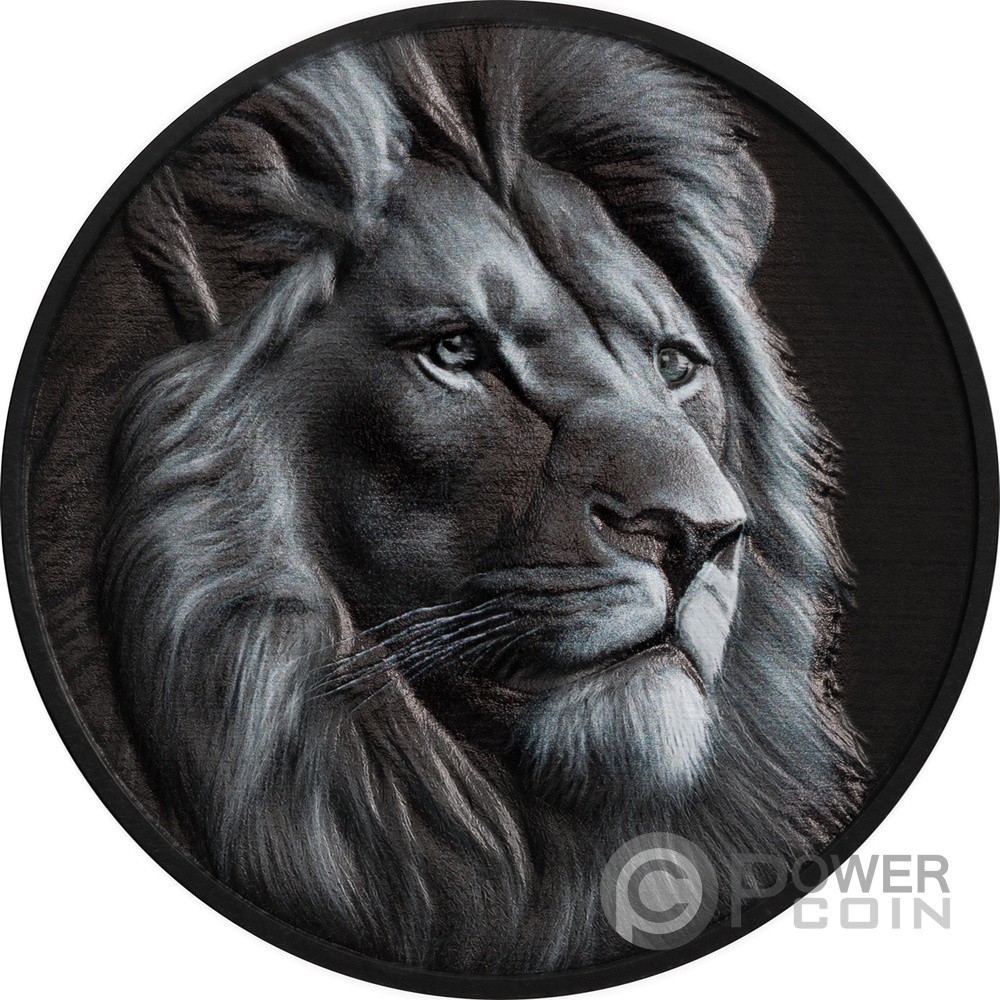 LION Black and White 1 Oz Silver Coin 5$ Cook Islands 2026