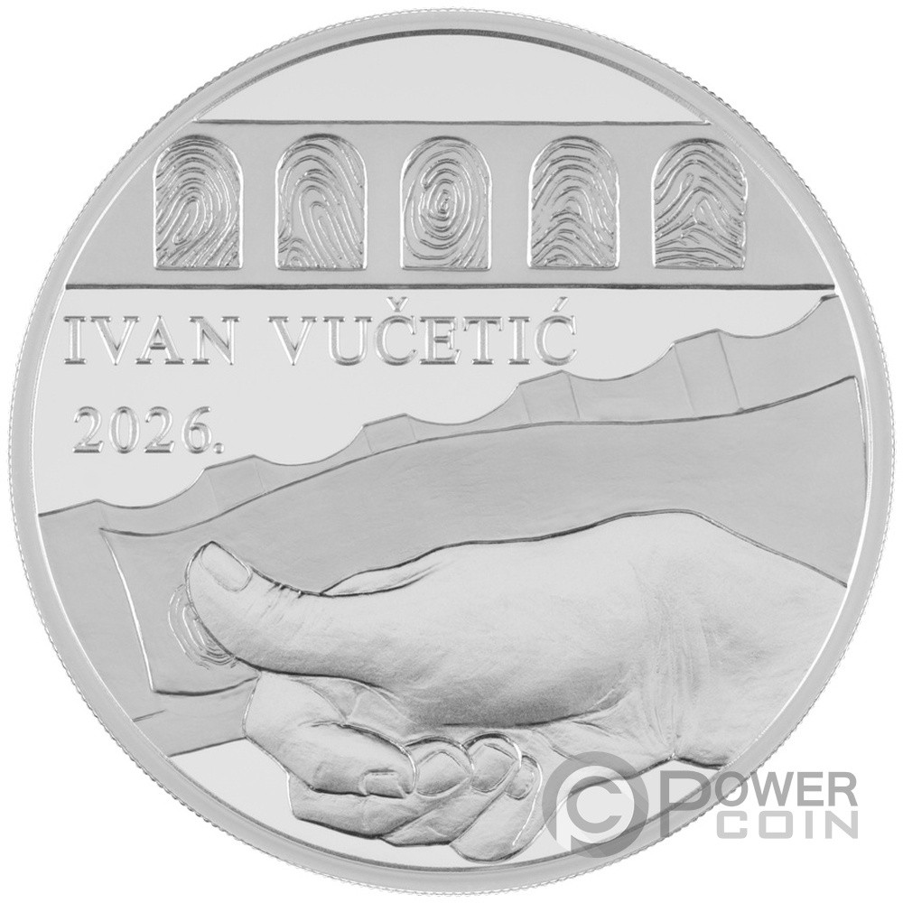 JUAN VUCETICH Croatian Innovators 1 Oz Silber Münze 4€ Euro Croatia 2026