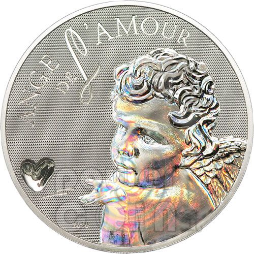 ANGEL OF LOVE Hologram Silver Coin 1000 Francs Cameroon 2010